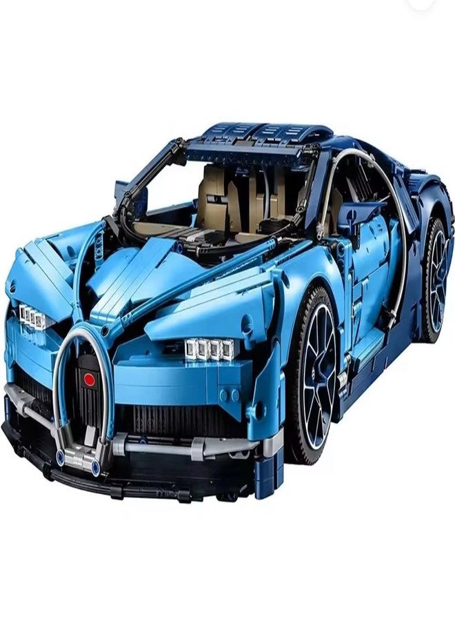 Toynagar 1:14 Scale Technic Blue Bugattee Car Model | 1280+ Pieces Sports Car Building Block Kit | Great for Car Enthusiasts and Builders | Sports Car Building Block | Ideal for Gifting - Image 1
