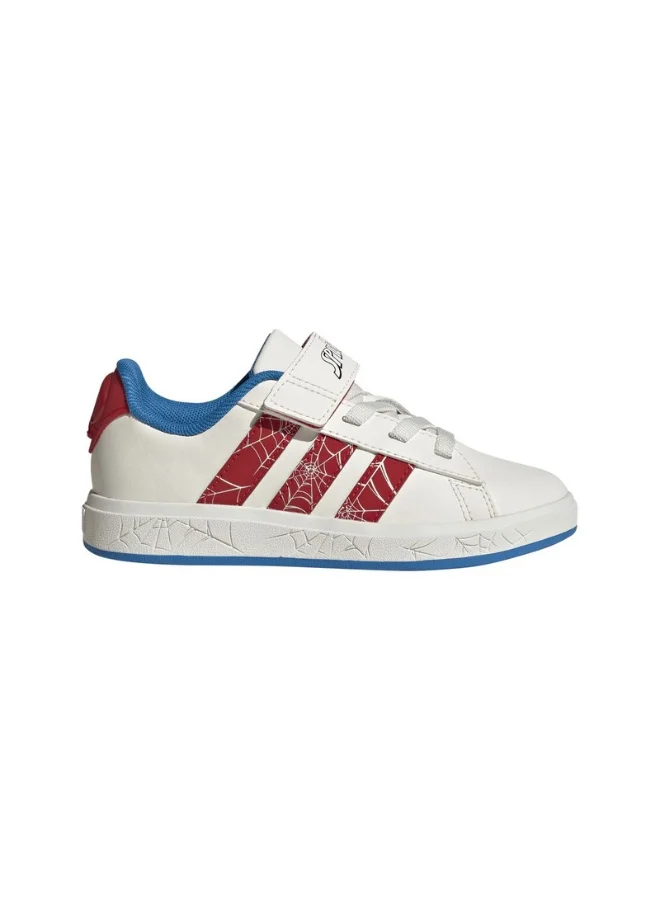 Adidas Grand Court Spider-Man El K U White Sportswear Shoes For Kids