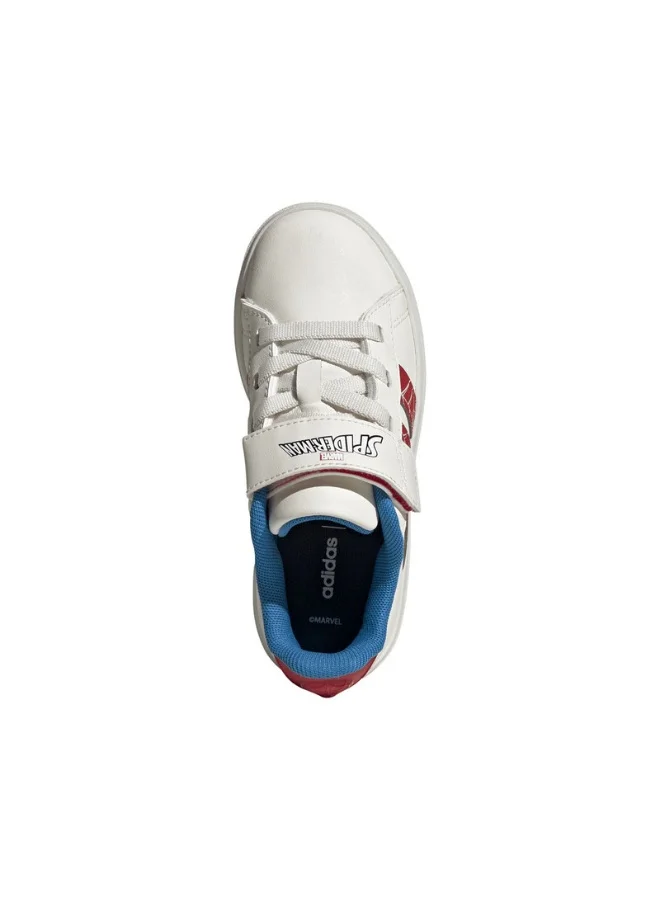 Adidas Grand Court Spider-Man El K U White Sportswear Shoes For Kids