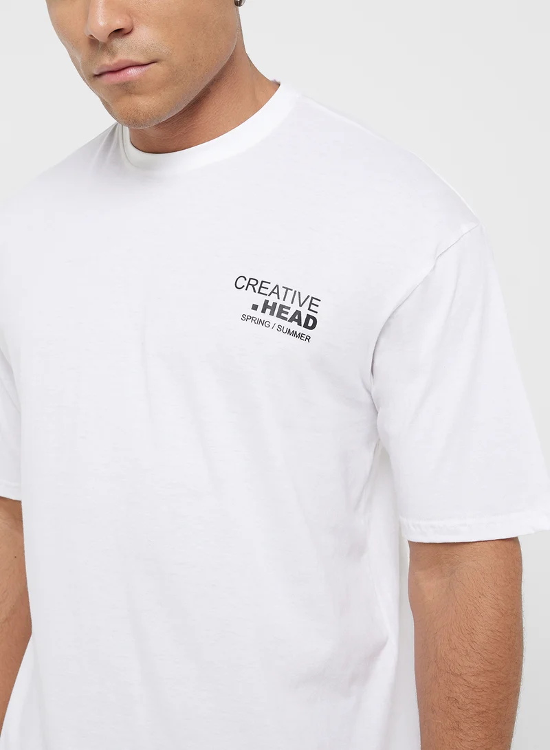 Seventy Five Graphic Print Oversized T-Shirt
