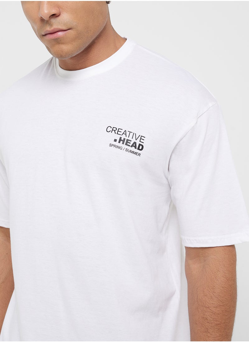Seventy Five - Graphic Print Oversized T-Shirt - Image 1