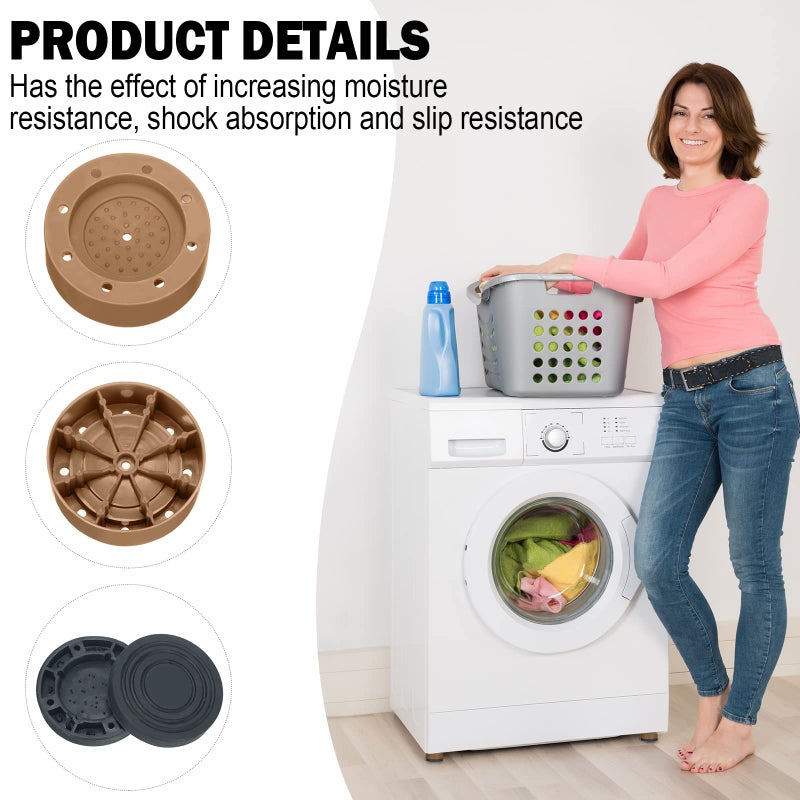 Treela 16 Set Furniture Bed Risers Adjustable Bed Risers Lifts Height 0.5" 1" 1.4" 2.4" or 5.3" Stackable Heavy Duty Furniture Height Extenders Lifts for Desk Table Chair(Brown) - Image 3