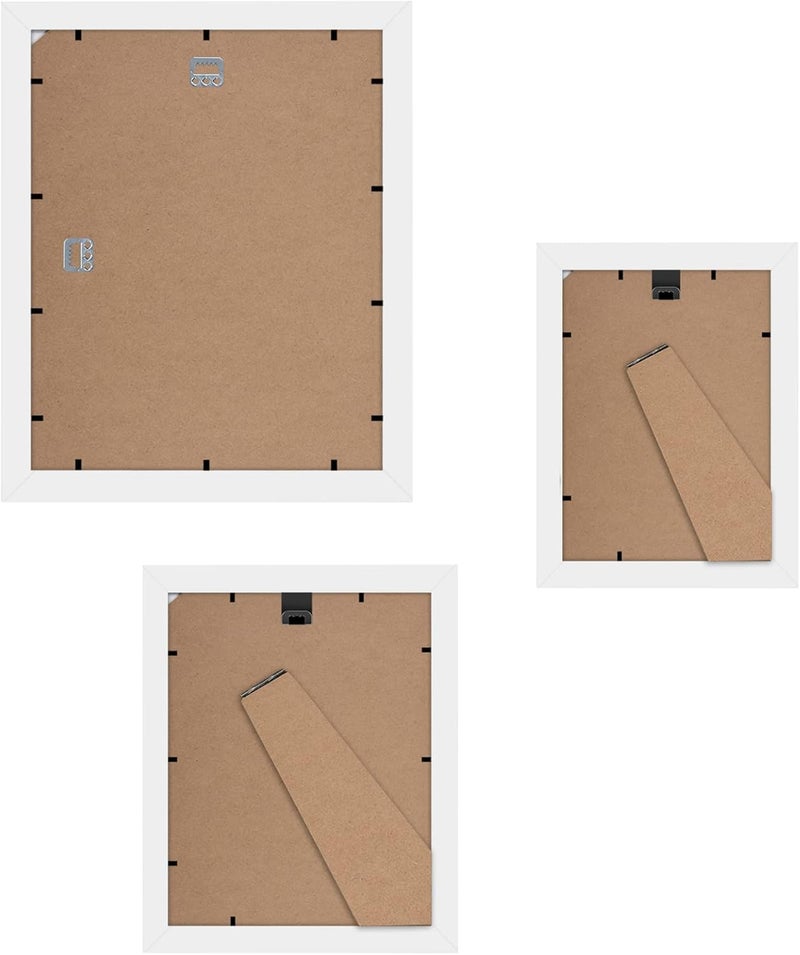 Americanflat 7 Piece White Gallery Wall Picture Frame Set with Mats in 11x14, 8x10, and 5x7 - Composite Wood with Shatter Resistant Glass - Horizontal and Vertical Formats for Wall and Tabletop - Image 5
