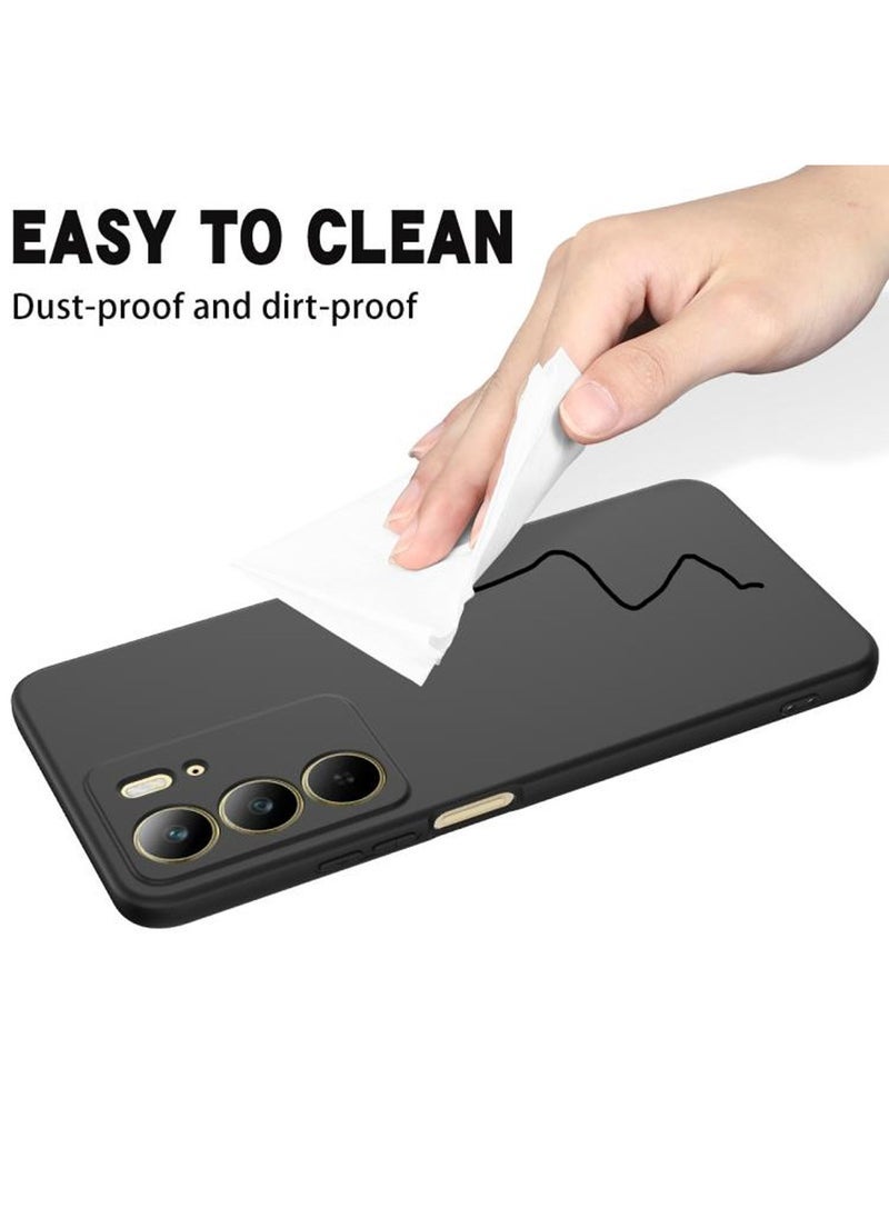 Raxoom Realme C75 4G 2024 Premium Soft Liquid Silicone Case Cover â€“ Black, Slim, Shockproof, Non-Slip Grip, Durable Protection for Realme C75 4G - Image 4