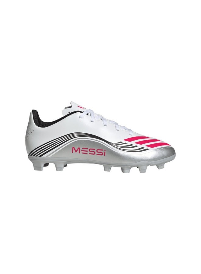 Adidas F50 Messi Club Fg/Mg J U White Football/Soccer Shoes For Kids - Image 5