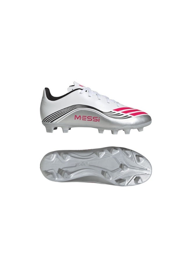Adidas F50 Messi Club Fg/Mg J U White Football/Soccer Shoes For Kids - Image 2