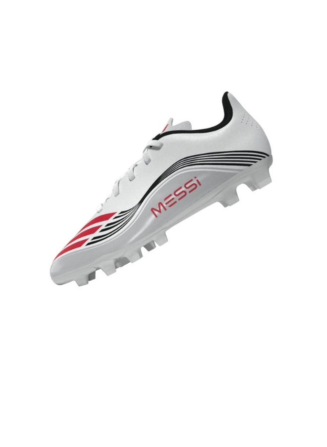 Adidas F50 Messi Club Fg/Mg J U White Football/Soccer Shoes For Kids - Image 4