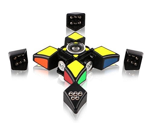Cuberspeed Fidget Spinners Cube QY Toys 1x3x3 Super Floppy Black Magic Cube Fidget Spinners Cube 3x3x1 Speed Cube Anti-Anxiety Fidget Toys - Image 3