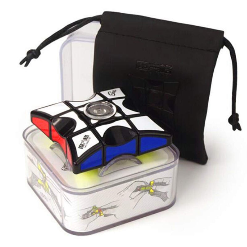 Cuberspeed Fidget Spinners Cube QY Toys 1x3x3 Super Floppy Black Magic Cube Fidget Spinners Cube 3x3x1 Speed Cube Anti-Anxiety Fidget Toys - Image 1