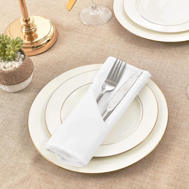 uniformer Table Napkins | Soft & Durable | Elegant Design for Dining | Perfect for Home, Weddings, Parties, & Events | Machine Washable | Durable & Stylish | Size 20x20 inches (White_Pack of 24) - Image 4