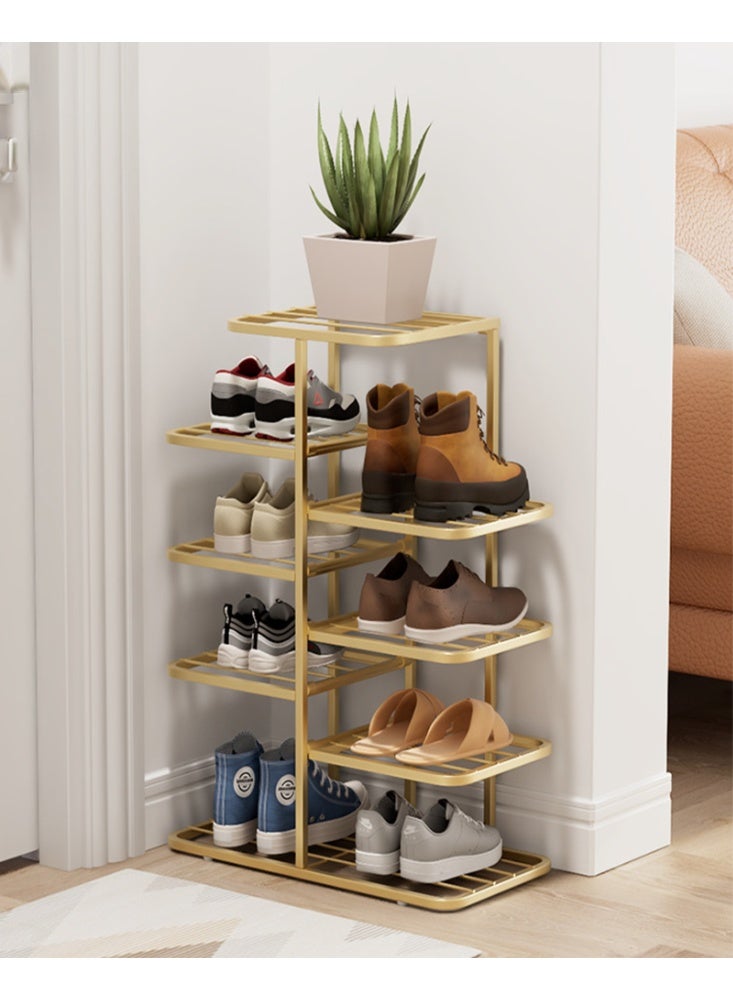 ZUIHAO 5 Tiers Shoe Storage Standing Shoe Rack Minimalist Wrought Iron Multi-tiered Shoe Rack for Entryway Closet Living Room - Image 1