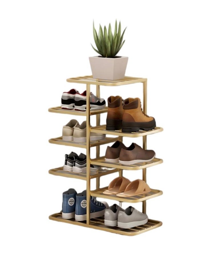 ZUIHAO 5 Tiers Shoe Storage Standing Shoe Rack Minimalist Wrought Iron Multi-tiered Shoe Rack for Entryway Closet Living Room - Image 3