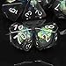 Haxtec DND Dice Set 7PCS Resin Dice Set Black with Iridescent Mylar Inclusion Polyhedral DD Dice for Roleplaying Dice Games Compatible with Dungeons and Dragons - Image 4