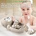 Miracland Otter Bath Toy Set Mother and 3 Baby Otters Lovely Family Tub Toy ParentChild Floating Water Toy Soft Squeeze Bathtub Toy for Babies - Image 4