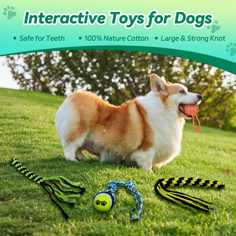 AmaCielo Flirt Pole for Dogs, Interactive Toys Tug-of-war for Pet, Durable Teaser Wand, Chase Toys with Rope Chewing Sticks, for Outdoor Exercise & Training - Image 3
