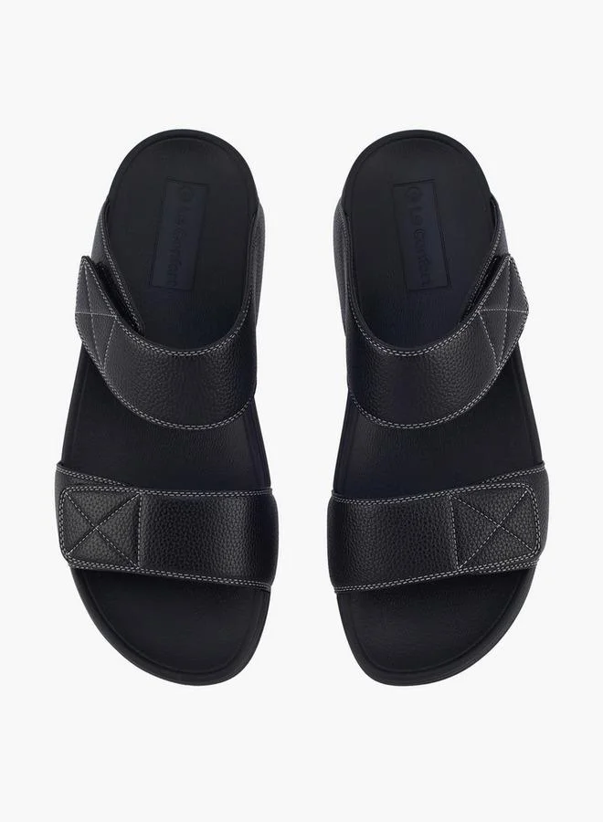 Le Confort Men Double Strap Hook & Loop Sandals