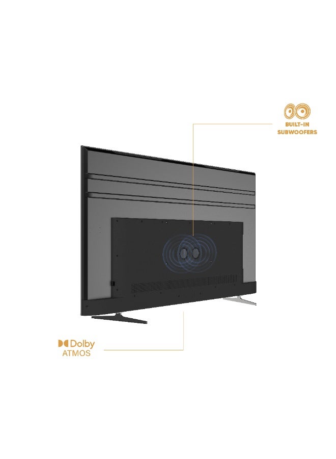 GOTO Home 75 Inch Smart TV | QD-miniLED | Frameless | 4K UHD | 120Hz Game Booster Mode | Official Google TV | Quad-Core Processor | 20W Built-In Subwoofer | Voice Control | 2.4/5GHz WiFi | Chromecast - Image 3