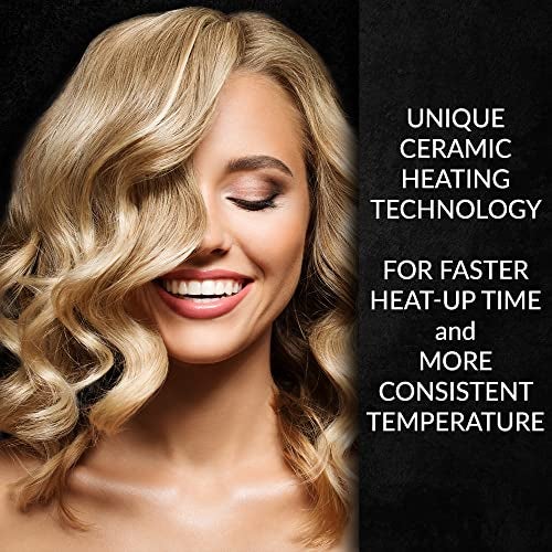 KARMIN G3 Salon Pro Clipless Tourmaline Ceramic Hair Curling Wand Iron Tapered Barrel for 1/2-1-inch Curls, Professional Hot Curler, Beach Waver, Quick Fast Heat, Dual Voltage, Black - Image 5