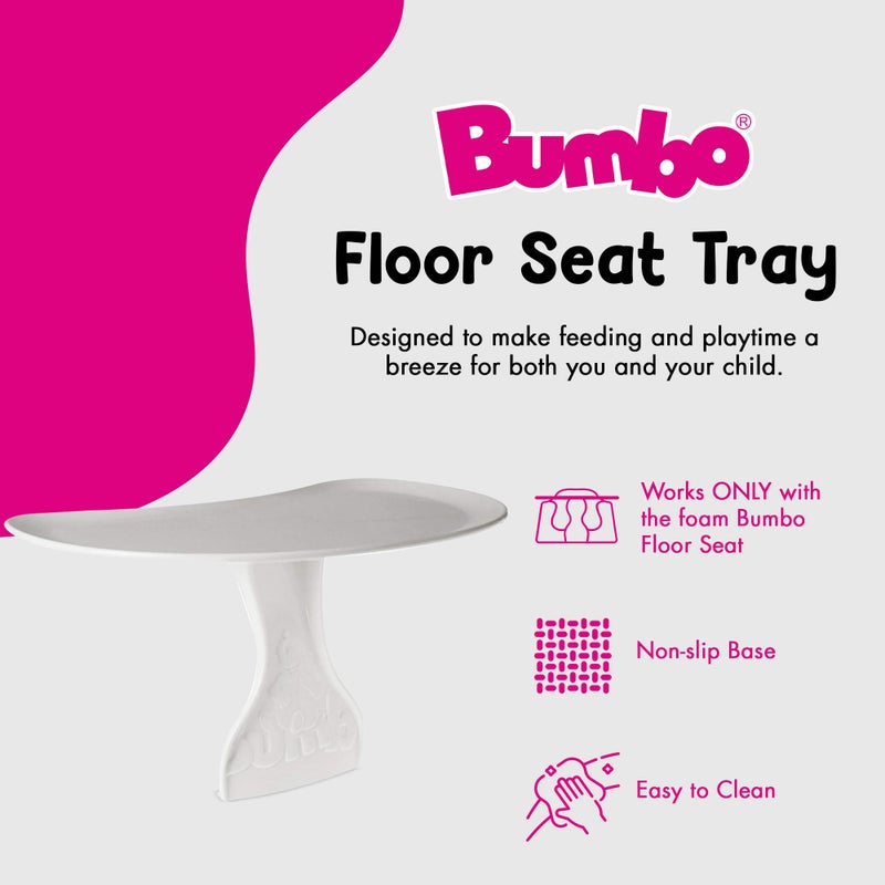 Bumbo Seat Tray Attachment, Baby Infant Child Toddler Floor Seat Eating Tray Activity Play Top Accessory for Boys and Girls 3 to 12 Months Old, White - Image 3