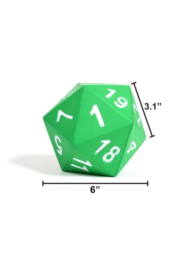 Learning Advantage LEARNING ADVANTAGE 20-Sided Jumbo Die | Large, Foam Dice for Games | Teach Numbers, Probability, Addition and Subtraction  - Image 3