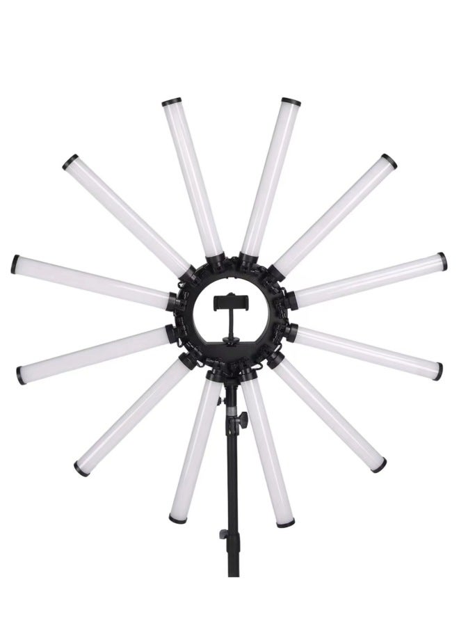 Large-size LED Large Six-tube Live Fill Light Portrait Photo Live Beauty Soft Light Shadowless Light Photography-Specifications:38 Inch 12 Tube Fill Light-without Triangle Bracket