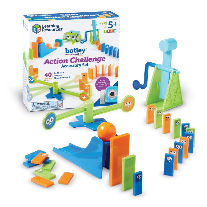 Learning Resources Botley the Coding Robot Action Challenge Accessory Set, 40 Pieces, Ages 5+, Multicolor (LER2937) - Image 1