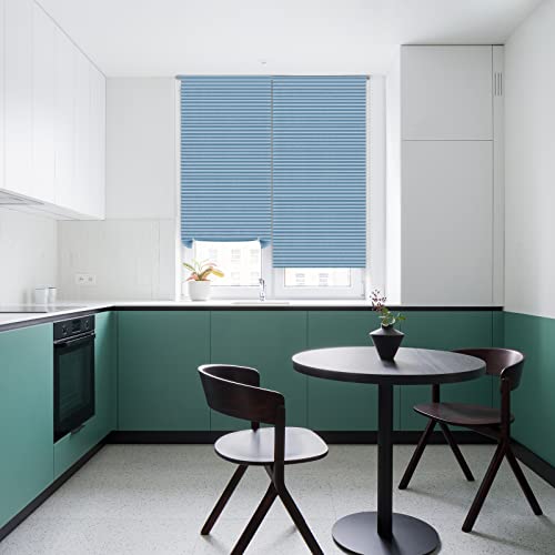 Maritown Window Blinds Cordless No Drill Cut to Size Clip On Stick On Self Adhesive Temporary Blinds Pleated Paper Blinds for Windows Doors Shades for Home Nursery Bedroom Kitchen Bathroom - Image 3