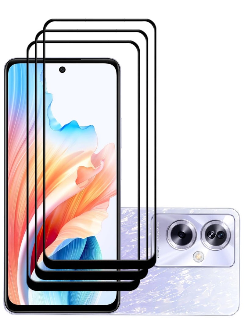 ACLIX 3 Pieces Antistatic ESD Dustproof Premium Quality High Definition Tempered Glass Screen Protector Designed For Oppo A79 - Image 1