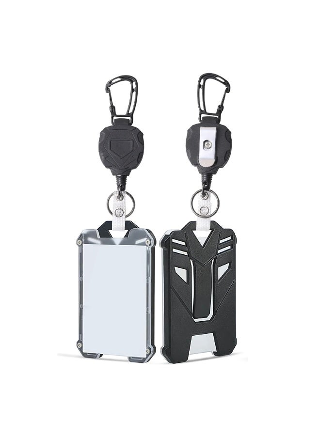 Heavy Duty Vertical Identification Cards Holder, ID Holder with Reel - Image 1