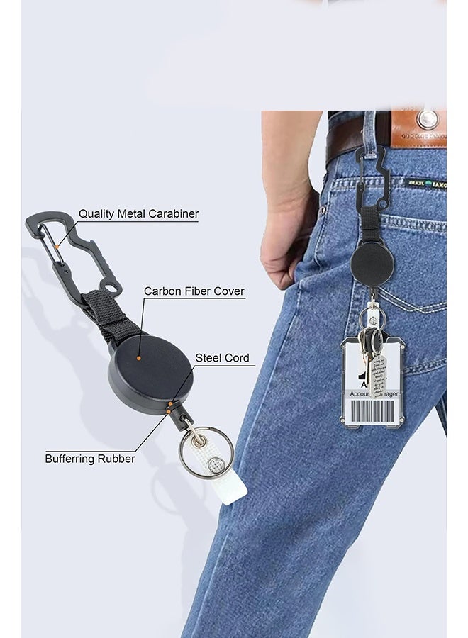 Heavy Duty Vertical Identification Cards Holder, ID Holder with Reel - Image 3