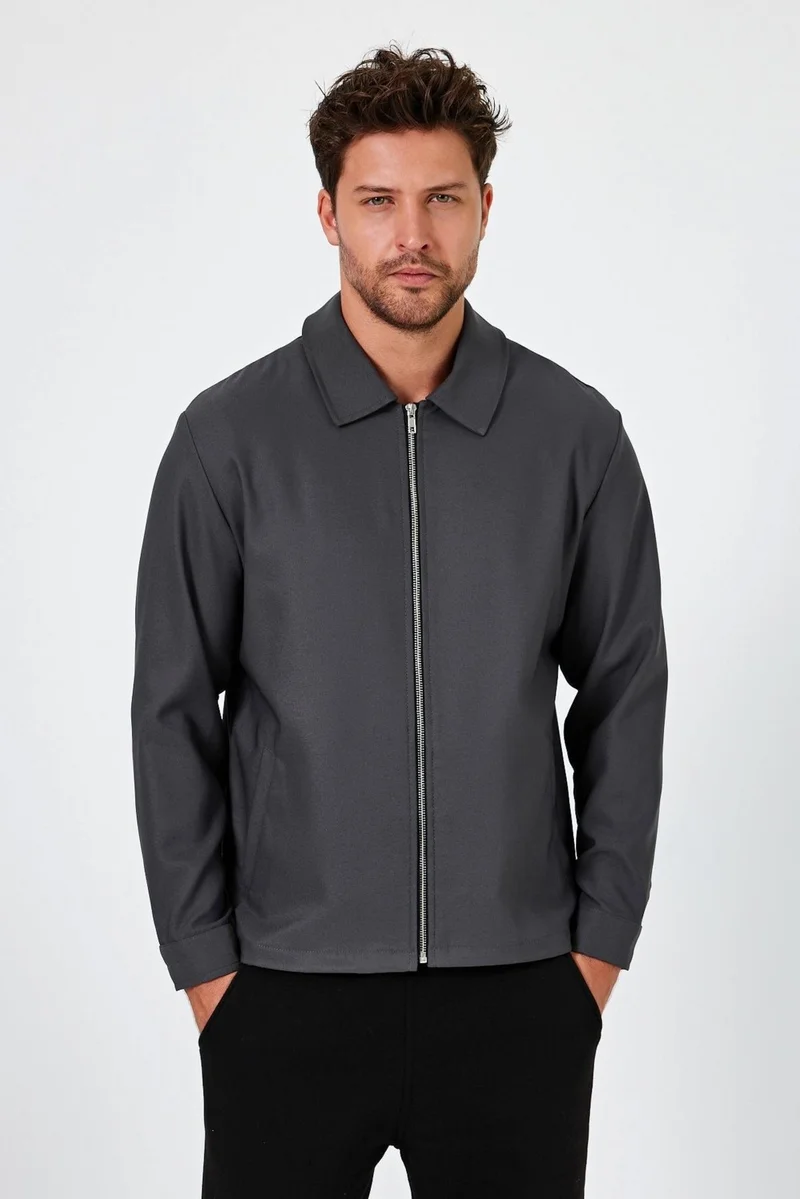 Alexander Gardi Shirt Collar Zippered Coat (E24-00201)