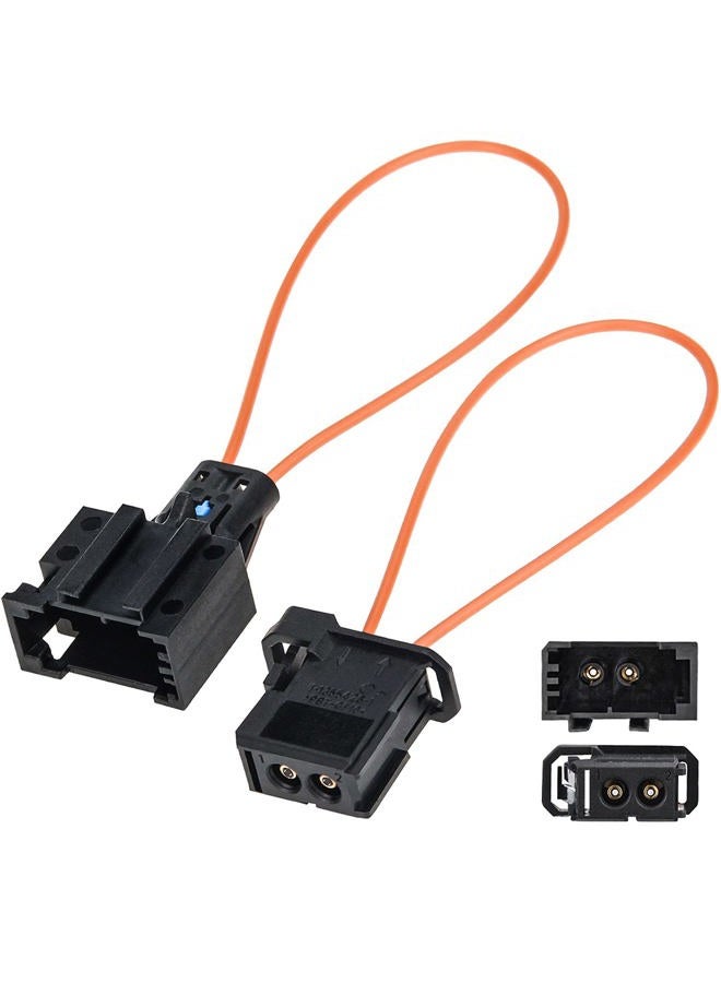 Mellbree 2Pcs Fiber Optic Loop, Female and Male Fiber Optic Bypass Loop Adapter Connector Diagnostic Device Tool Compatible for Benz Audi Mercedes BMW VW Porsche Most Optical System - Image 1
