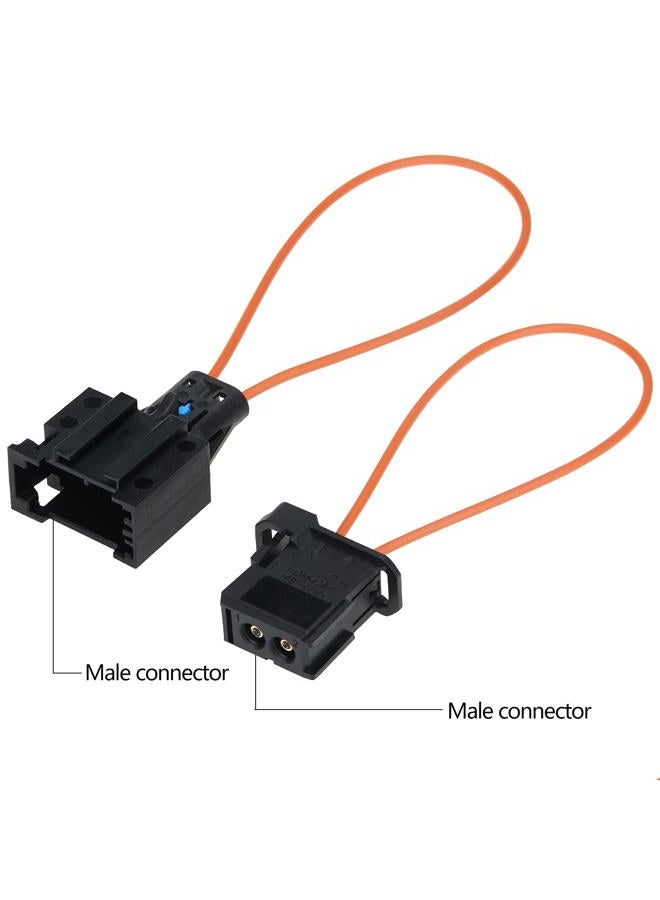 Mellbree 2Pcs Fiber Optic Loop, Female and Male Fiber Optic Bypass Loop Adapter Connector Diagnostic Device Tool Compatible for Benz Audi Mercedes BMW VW Porsche Most Optical System - Image 3