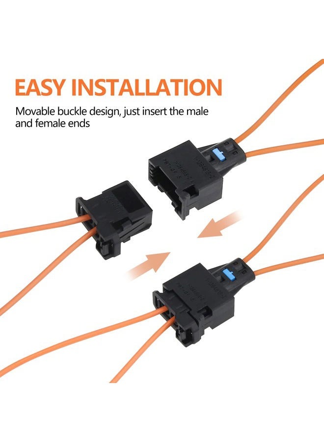 Mellbree 2Pcs Fiber Optic Loop, Female and Male Fiber Optic Bypass Loop Adapter Connector Diagnostic Device Tool Compatible for Benz Audi Mercedes BMW VW Porsche Most Optical System - Image 2