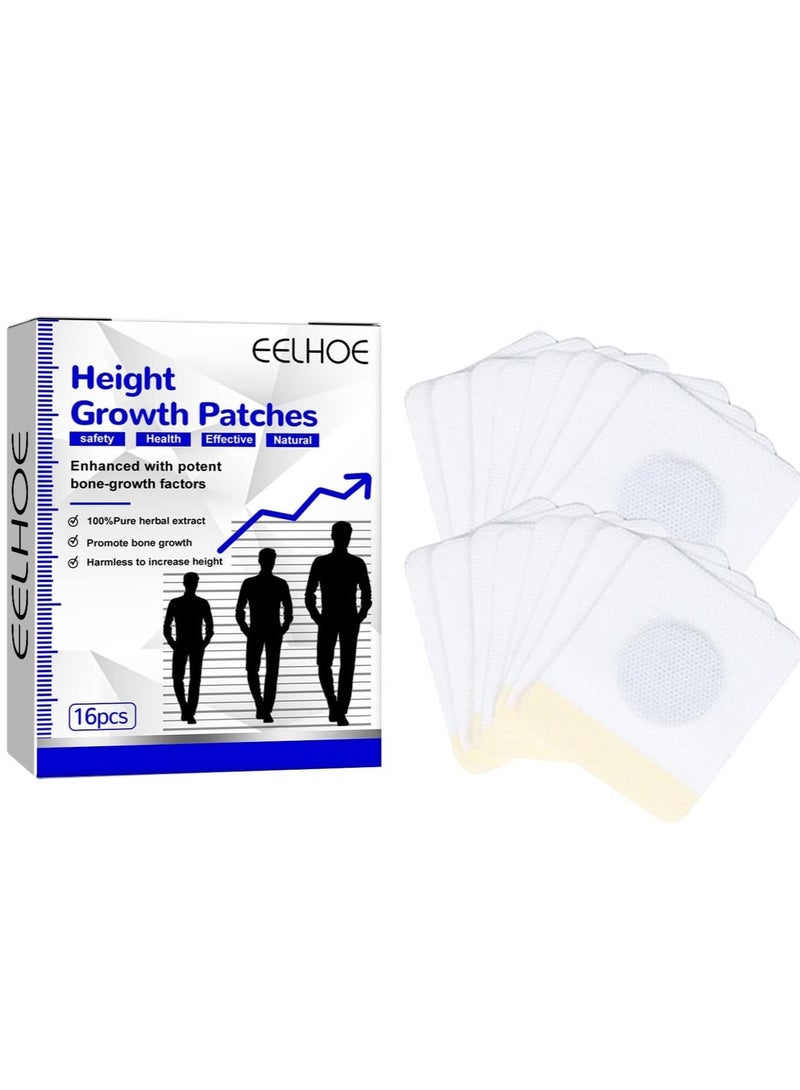 EELHOE Height Growth Foot Patches, Safe And Healthy 16 Magnetic Foot Height Growth Stickers, Comfortable And Efficient Heighten Up Growth Stimulating Foot Patches For Adults And Children  - Image 1