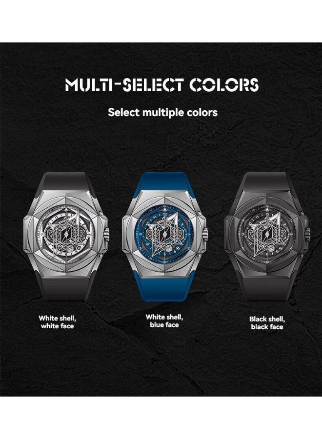 REEF TIGER fully automatic mechanical watch men's fashion trend waterproof night light large dial watch - Image 4