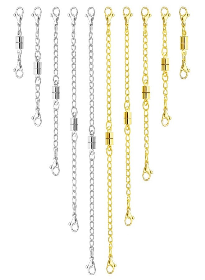 MKCYD Zonixo Necklace Extender with Magnetic Clasps Chain Extenders for Necklaces,Gold and Silver Magnetic Necklace Clasps and Closures with Necklace Extenders Bracelet Extender Necklace Extension - Image 1