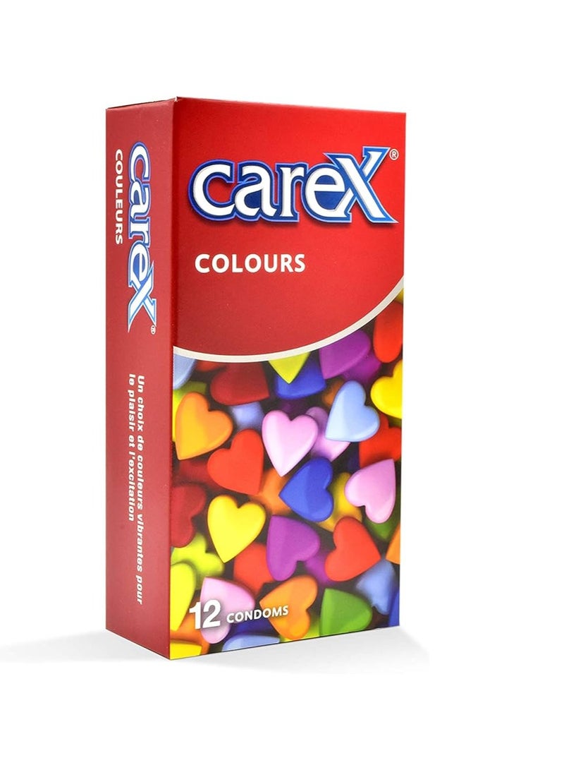 careX Colours NEW Condoms 12'S - Image 1