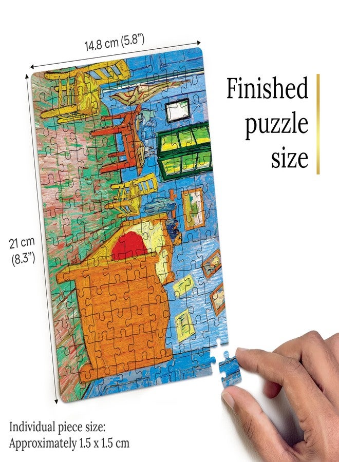 91Knots | The Bedroom by Vincent Van Gogh 108 Pieces Premium Wooden Small Jigsaw Puzzle for Adults & Teens | Classical Art Brain Teaser | Mindfulness Activity | Travel-Friendly Gift - Image 5