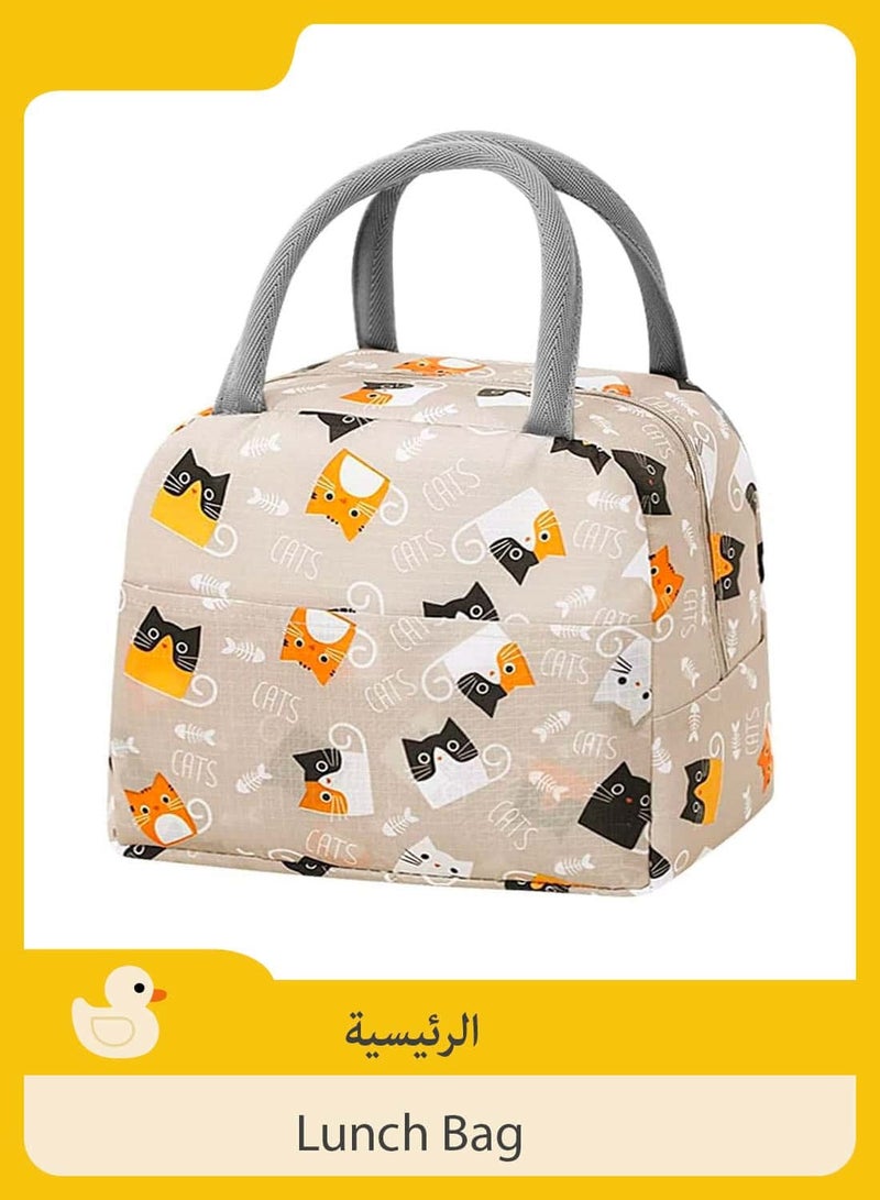 Anmi Lunch bag, Reusable Lunch Bag for Women Girls Large Lunch Box Container Reusable Leakproof Tote for Office, Work, School, Beach or Travel - Image 1