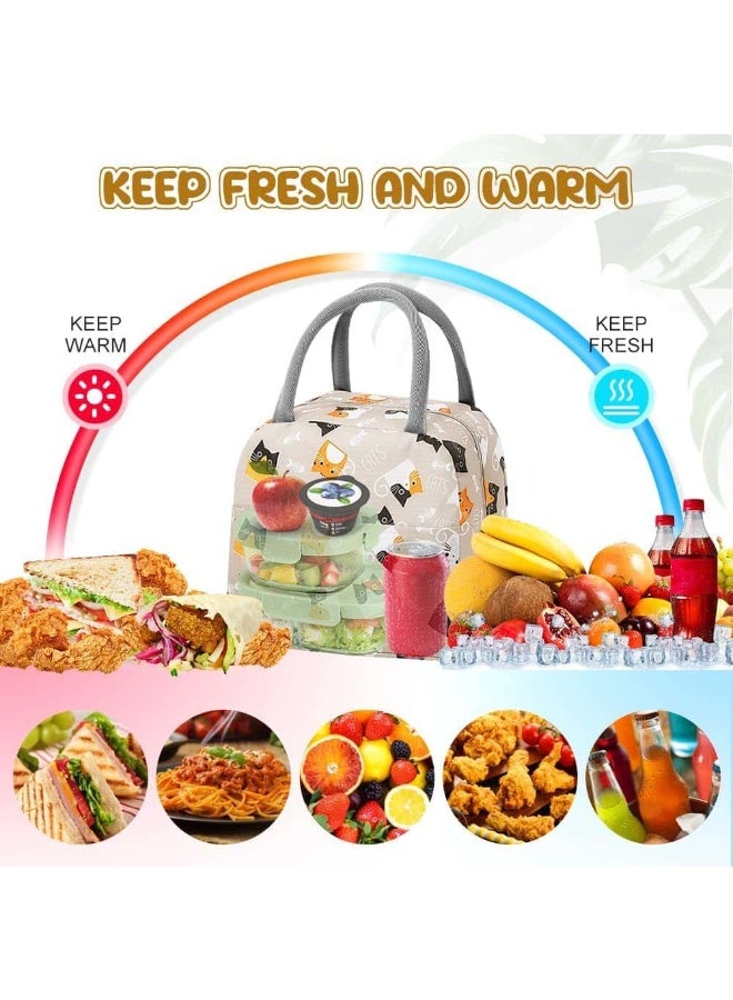 Anmi Lunch bag, Reusable Lunch Bag for Women Girls Large Lunch Box Container Reusable Leakproof Tote for Office, Work, School, Beach or Travel - Image 2