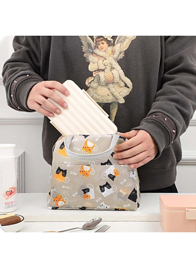 Anmi Lunch bag, Reusable Lunch Bag for Women Girls Large Lunch Box Container Reusable Leakproof Tote for Office, Work, School, Beach or Travel - Image 4