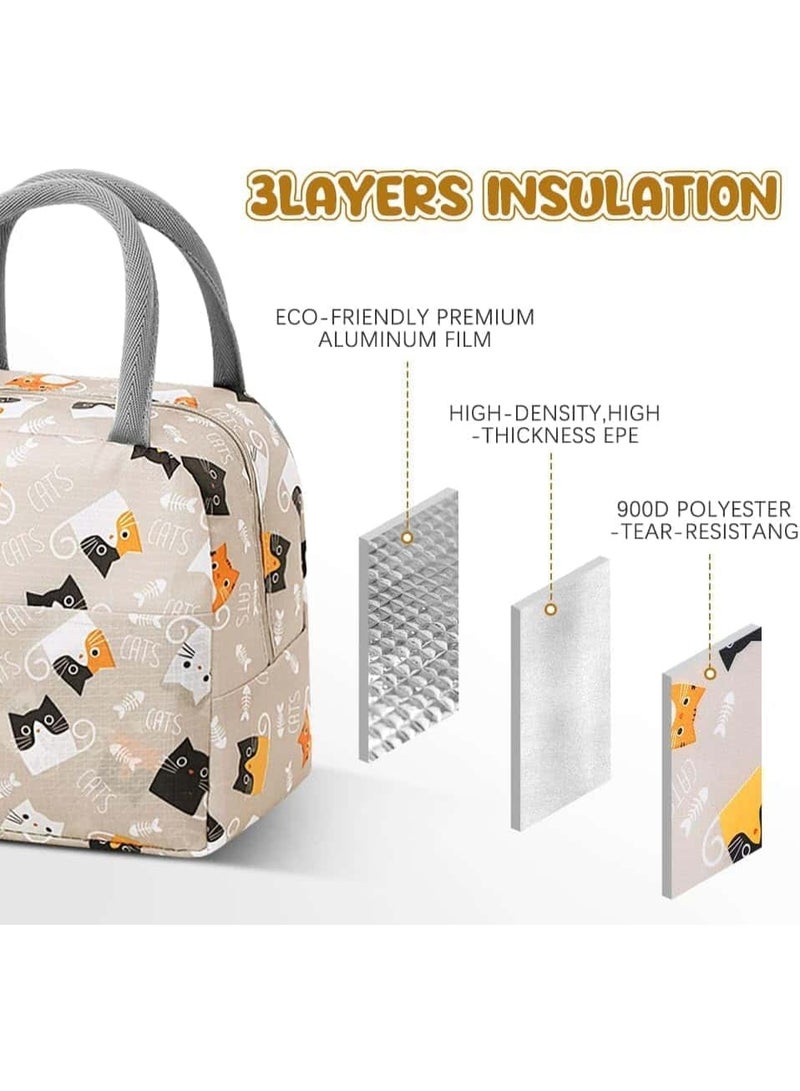 Anmi Lunch bag, Reusable Lunch Bag for Women Girls Large Lunch Box Container Reusable Leakproof Tote for Office, Work, School, Beach or Travel - Image 5