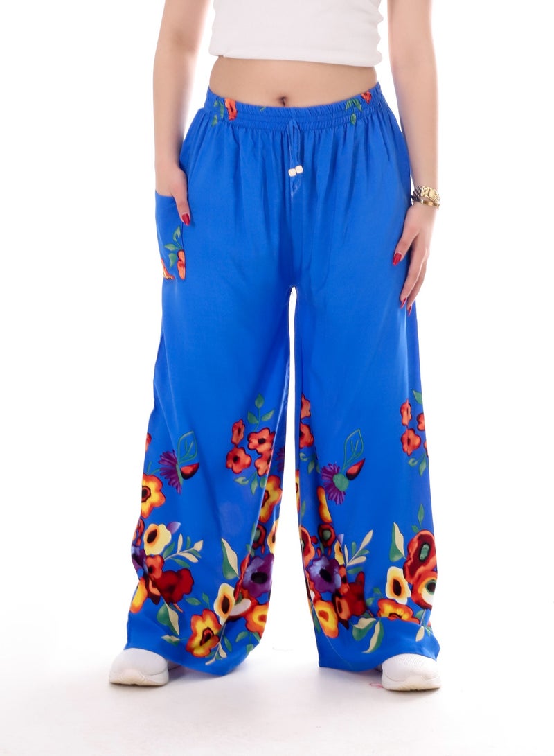 بيبو بنطلون حريمي مطبوع برباط - Image 1