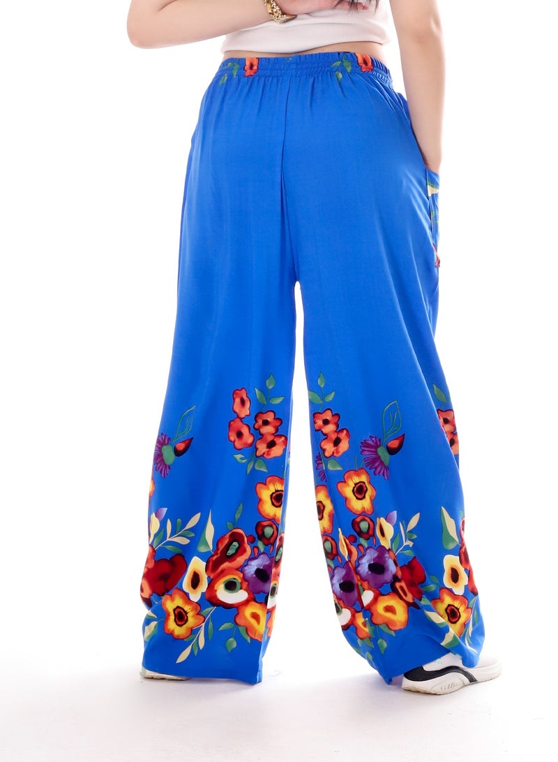 بيبو بنطلون حريمي مطبوع برباط - Image 3