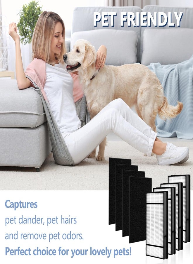 NUTTUTO 4 + 4 Pack HEPA Filters,Compatiable with Honeywell H Filter,True HEPA Replacement Filters H Compatible with Honeywell HRF-H1 HRF-H2 Fits Model HPA050, HPA150, HPA060, HPA160, HHT055, HHT155 - Image 4