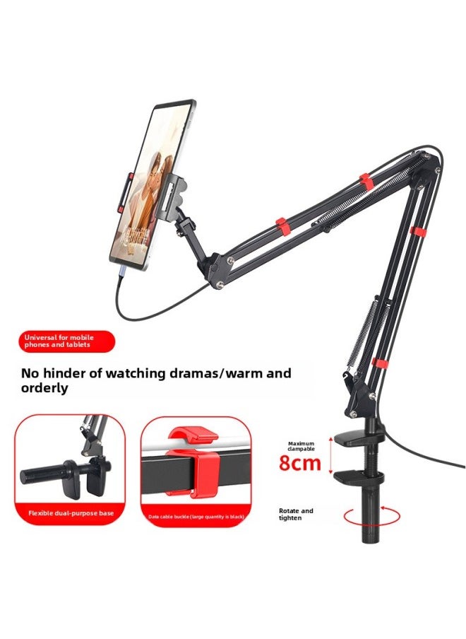 Generic - Mobile Phone Support Bed Bedside Desktop Lazy Person Support Tablet Computer Support Frame Lying Down Watching Live Drama Artifact-Color:Paragraph A-Style:Flat Clip - Image 1