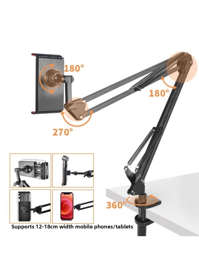 Generic - Mobile Phone Support Bed Bedside Desktop Lazy Person Support Tablet Computer Support Frame Lying Down Watching Live Drama Artifact-Color:Paragraph A-Style:Flat Clip - Image 1