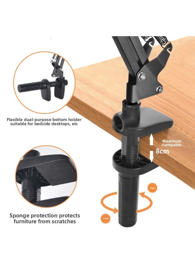 Generic - Mobile Phone Support Bed Bedside Desktop Lazy Person Support Tablet Computer Support Frame Lying Down Watching Live Drama Artifact-Color:Paragraph A-Style:Flat Clip - Image 1