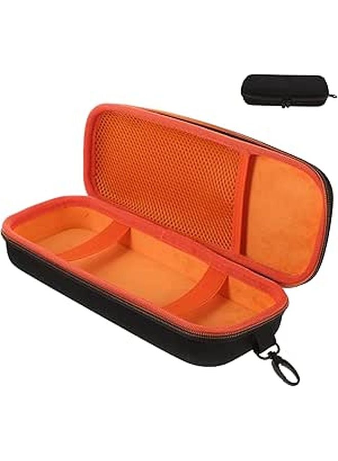 Dual Microphone Storage Bag with Shock Protection Portable Black Orange Lining - Image 1
